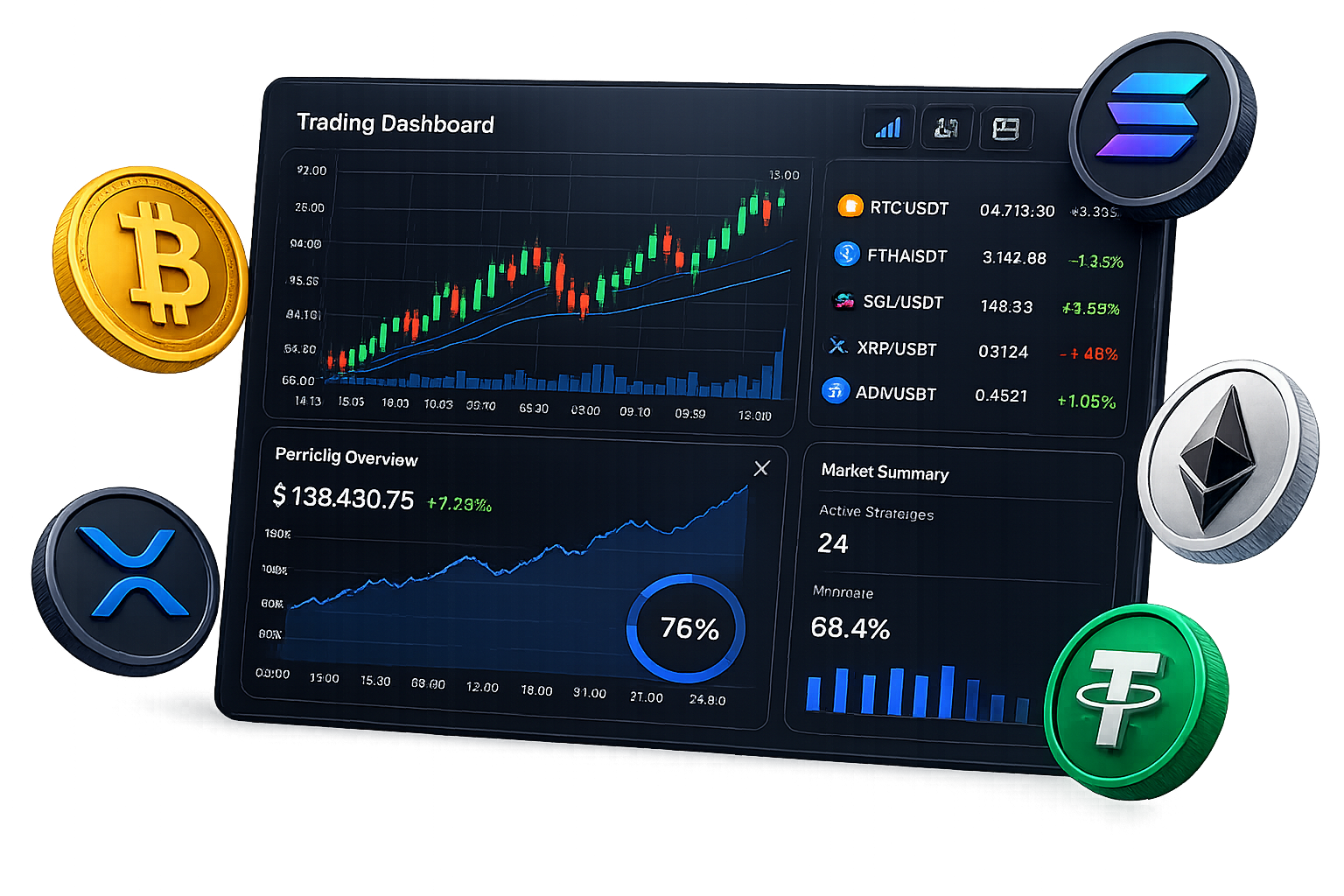 Algorithmic trading dashboard
